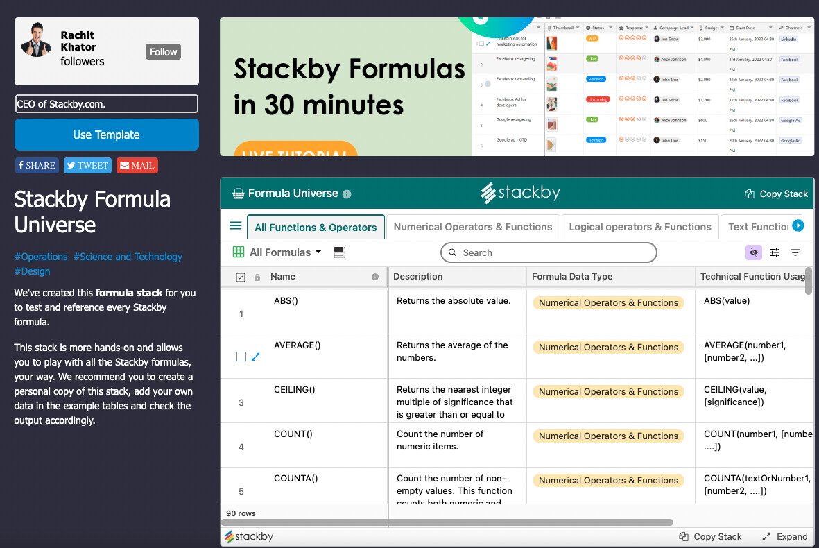 Stackby.Formula.Universe